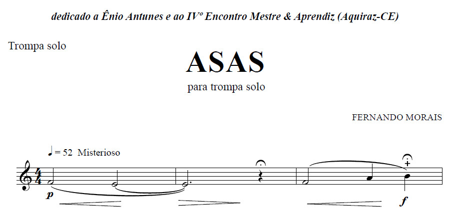 ASAS para Trompa Solo de Fernando Morais